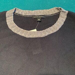 Banana Republic navy and silver cotton crew neck sweater…never worn